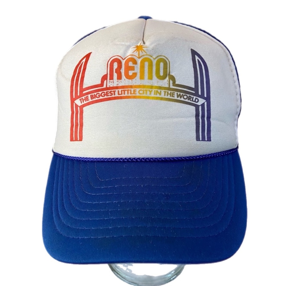 Vintage Reno The Biggest Little City In The World Snapback Mesh Back Hat Cap